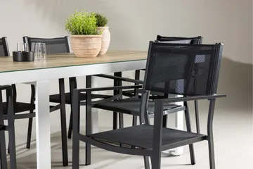 Merlo Spisegruppe cm Rektangulær med 6 Copacabana Stoler - Hvit - Hagemøbler & utemiljø - Hagegruppe - Spisegrupper hage