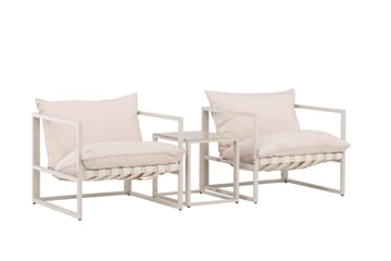 Messina Sofagruppe Utendørs 2-seter - Beige - Hagemøbler & utemiljø - Hagegruppe - Sofagruppe utendørs