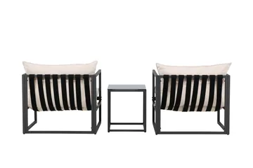 Messina Sofagruppe Utendørs 2-seter - Svart - Hagemøbler & utemiljø - Hagegruppe - Sofagruppe utendørs