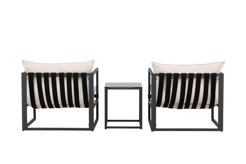 Messina Sofagruppe Utendørs 2-seter - Svart - Hagemøbler & utemiljø - Hagegruppe - Sofagruppe utendørs