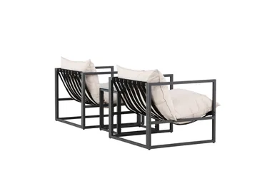 Messina Sofagruppe Utendørs 2-seter - Svart - Hagemøbler & utemiljø - Hagegruppe - Sofagruppe utendørs