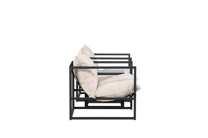 Messina Sofagruppe Utendørs 2-seter - Svart - Hagemøbler & utemiljø - Hagegruppe - Sofagruppe utendørs