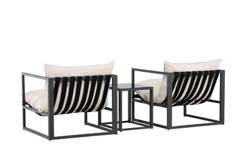 Messina Sofagruppe Utendørs 2-seter - Svart - Hagemøbler & utemiljø - Hagegruppe - Sofagruppe utendørs