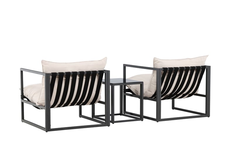 Messina Sofagruppe Utendørs 2-seter - Svart - Hagemøbler & utemiljø - Hagegruppe - Sofagruppe utendørs