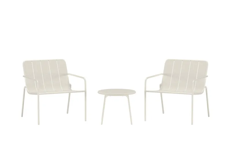 Minos kafégruppe utendørs - Beige - Hagemøbler & utemiljø - Hagegruppe - Cafemøbler & cafesett