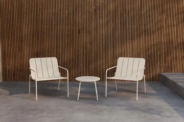 Minos kafégruppe utendørs - Beige - Hagemøbler & utemiljø - Hagegruppe - Cafemøbler & cafesett