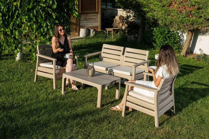 Momira Loungegruppe utendørs - Desert Beige - Hagemøbler & utemiljø - Hagegruppe - Sofagruppe utendørs