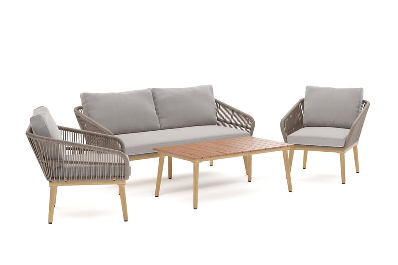 Morrocco sofagruppe utendørs - Brun - Hagemøbler & utemiljø - Hagegruppe - Sofagruppe utendørs