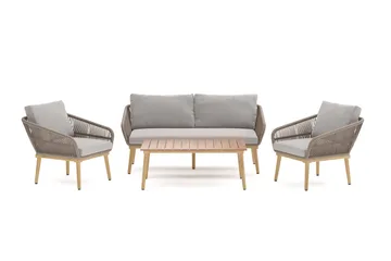 Morrocco sofagruppe utendørs - Brun - Hagemøbler & utemiljø - Hagegruppe - Sofagruppe utendørs