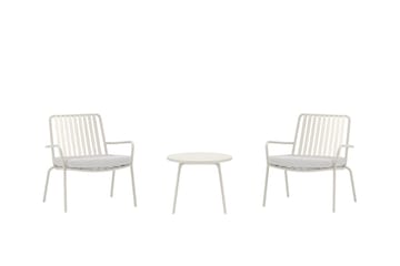 Mykonos kafégruppe utendørs - Hvit - Hagemøbler & utemiljø - Hagegruppe - Cafemøbler & cafesett