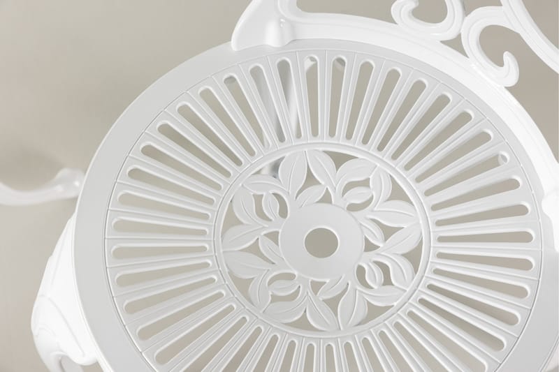 Nandin Spisegruppe + 2 stoler - Hvit - Hagemøbler & utemiljø - Hagegruppe - Cafemøbler & cafesett