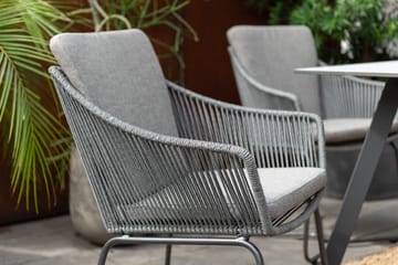 OPAL Spisegruppe 160 & 4 lenestoler - Grå - Hagemøbler & utemiljø - Hagegruppe - Spisegrupper hage