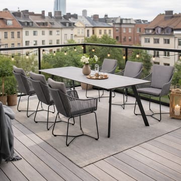 OPAL Spisegruppe 220 & 6 lenestoler - Grå - Hagemøbler & utemiljø - Hagegruppe - Spisegrupper hage