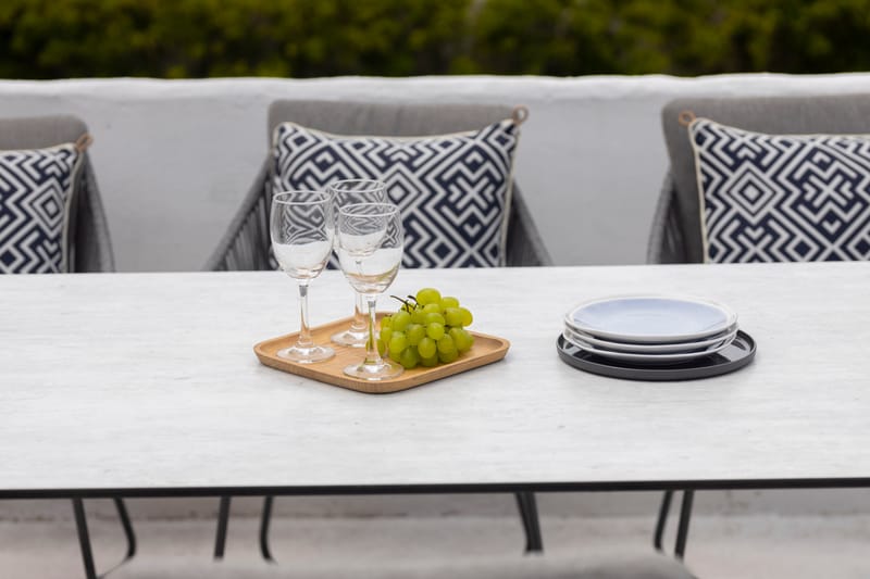 OPAL Spisegruppe 220 & 6 lenestoler - Grå - Hagemøbler & utemiljø - Hagegruppe - Spisegrupper hage