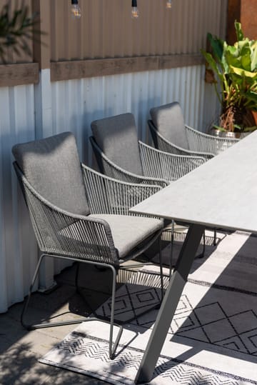 OPAL Spisegruppe 220 & 6 lenestoler - Grå - Hagemøbler & utemiljø - Hagegruppe - Spisegrupper hage