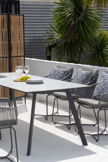 OPAL Spisegruppe 220 & 6 lenestoler - Grå - Hagemøbler & utemiljø - Hagegruppe - Spisegrupper hage