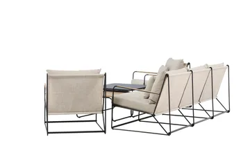 Palazzo Sofagruppe Utendørs 5-seter - Svart/Beige - Hagemøbler & utemiljø - Hagegruppe - Sofagruppe utendørs