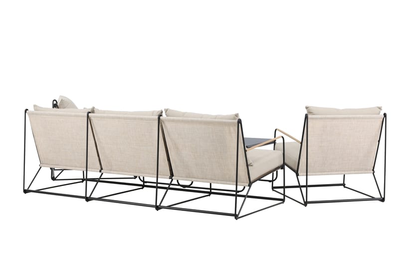 Palazzo Sofagruppe Utendørs 5-seter - Svart/Beige - Hagemøbler & utemiljø - Hagegruppe - Sofagruppe utendørs