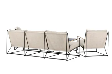 Palazzo Sofagruppe Utendørs 5-seter - Svart/Beige - Hagemøbler & utemiljø - Hagegruppe - Sofagruppe utendørs