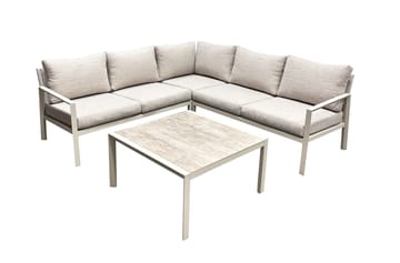 Palermo Hagemøbelgruppe Hjørnesett - Beige - Hagemøbler & utemiljø - Hagegruppe - Sofagruppe utendørs