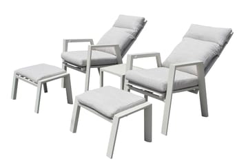 Palermo Hagemøbelgruppe Relax med sidebord - Beige - Hagemøbler & utemiljø - Hagegruppe - Cafemøbler & cafesett