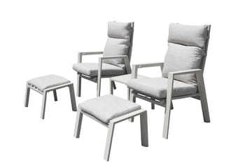 Palermo Hagemøbelgruppe Relax med sidebord - Beige - Hagemøbler & utemiljø - Hagegruppe - Cafemøbler & cafesett