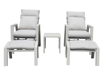 Palermo Hagemøbelgruppe Relax med sidebord - Beige - Hagemøbler & utemiljø - Hagegruppe - Cafemøbler & cafesett