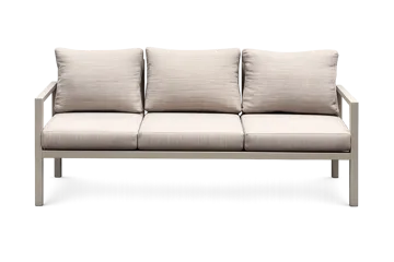 Palermo Hagemøbelgruppe Sofagruppe: 3-seter sofa, 2 lenestoler, sofabord - Beige - Hagemøbler & utemiljø - Hagegruppe - Sofagruppe utendørs