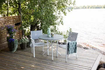 Parma cafébord ø90 Grey||White - Hagemøbler & utemiljø - Hagegruppe - Cafemøbler & cafesett