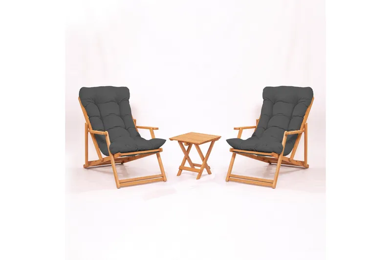 Parvez Balkonggruppe 2-seter, Grå