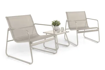 Pelanda cafésett for utendørs bruk - Beige - Hagemøbler & utemiljø - Hagegruppe - Sofagruppe utendørs