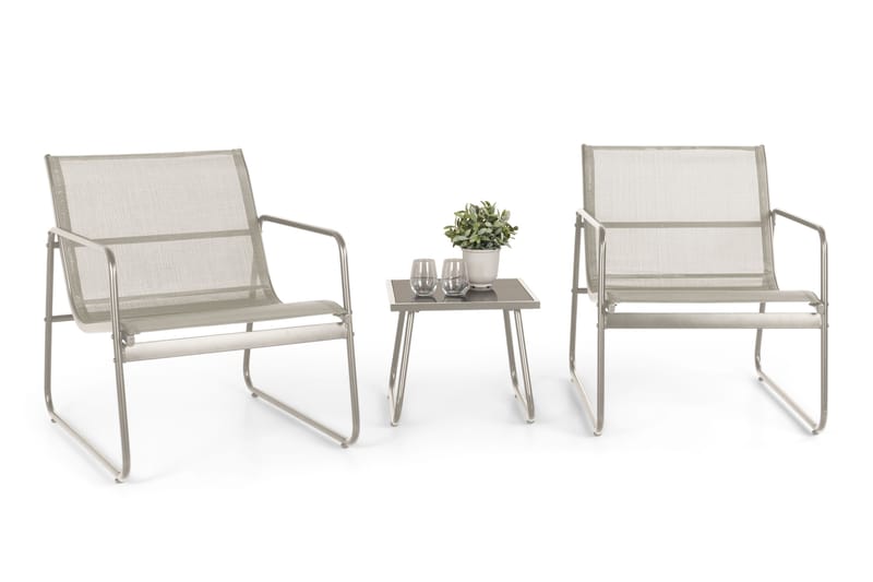 Pelanda cafésett for utendørs bruk - Beige - Hagemøbler & utemiljø - Hagegruppe - Sofagruppe utendørs