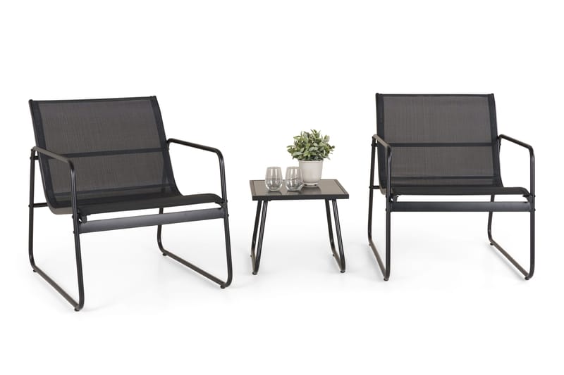 Pelanda cafésett for utendørs bruk - Svart - Hagemøbler & utemiljø - Hagegruppe - Sofagruppe utendørs