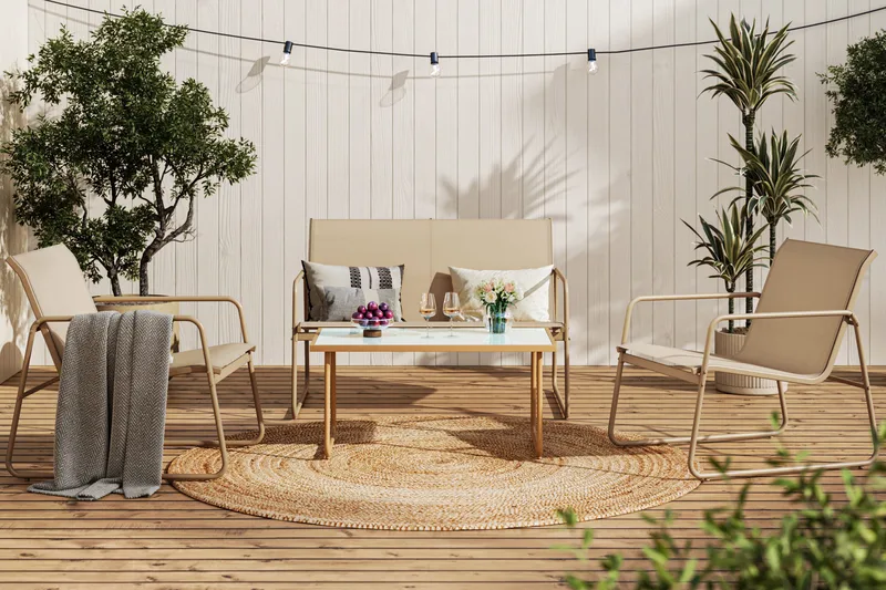 Pelanda Loungegruppe - Beige - Hagemøbler & utemiljø - Hagegruppe - Sofagruppe utendørs