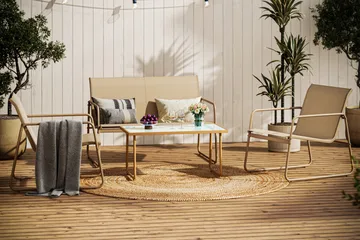 Pelanda Loungegruppe - Beige - Hagemøbler & utemiljø - Hagegruppe - Sofagruppe utendørs