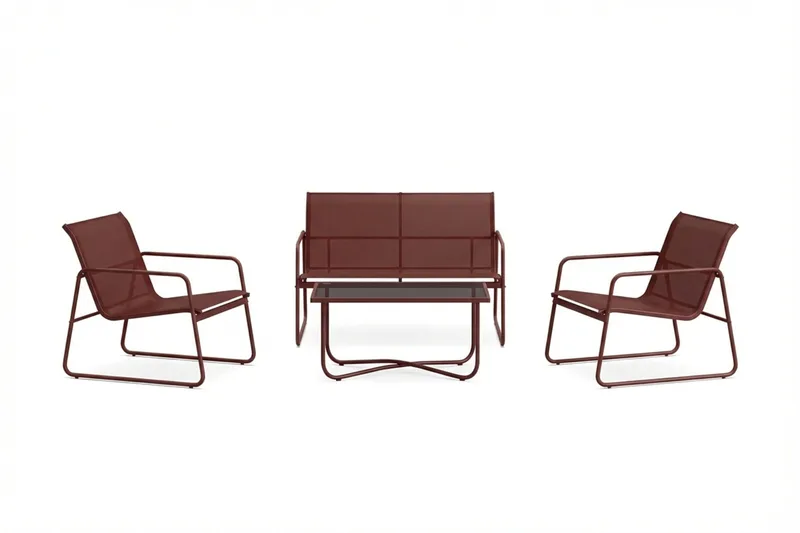 Pelanda loungegruppe utendørs, Rød