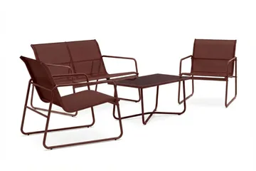 Pelanda loungegruppe utendørs - Rød - Hagemøbler & utemiljø - Hagegruppe - Sofagruppe utendørs