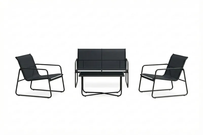 Pelanda loungegruppe utendørs, Svart