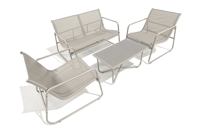 Pelanda loungesett for utendørs bruk, Beige