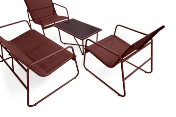 Pelanda loungesett for utendørs bruk - Rød - Hagemøbler & utemiljø - Hagegruppe - Sofagruppe utendørs