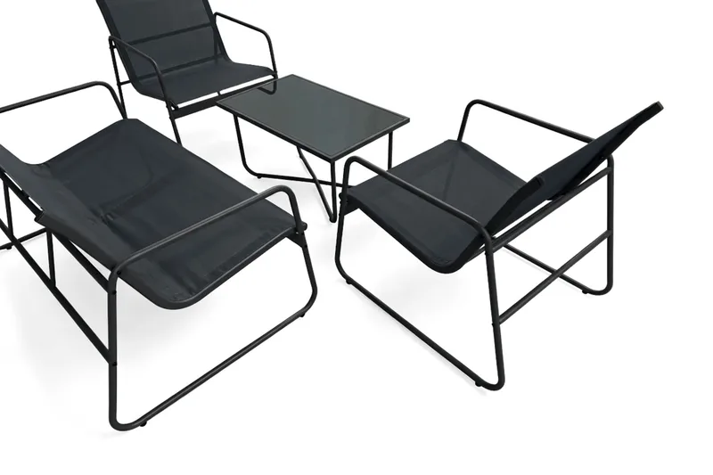 Pelanda loungesett for utendørs bruk - Svart - Hagemøbler & utemiljø - Hagegruppe - Sofagruppe utendørs