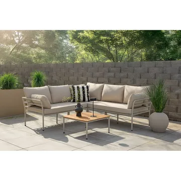 Penh Sofagruppe Utendørs 5-seter - Beige - Hagemøbler & utemiljø - Hagegruppe - Sofagruppe utendørs