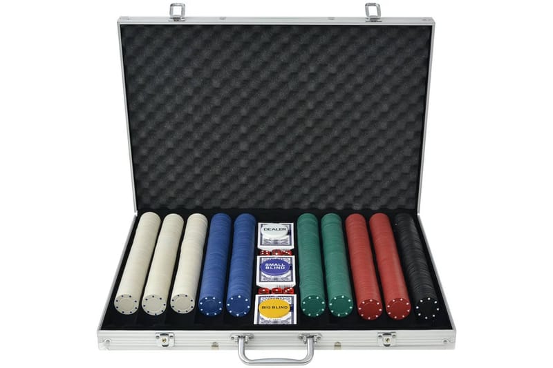 Pokersett med 1000 sjetonger aluminium - Spisegrupper hage