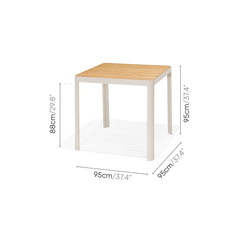 Portals Barsett bord + 4 barstoler - Lys Ecru/Korallsand - Hagemøbler & utemiljø - Stoler & Lenestoler - Barstoler utendørs