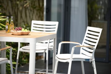 Portals Barsett bord + 4 barstoler - Lys Ecru/Korallsand - Hagemøbler & utemiljø - Stoler & Lenestoler - Barstoler utendørs