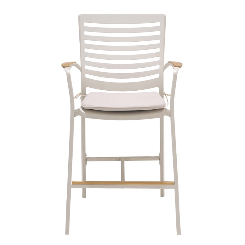 Portals Barsett bord + 4 barstoler - Lys Ecru/Korallsand - Hagemøbler & utemiljø - Stoler & Lenestoler - Barstoler utendørs