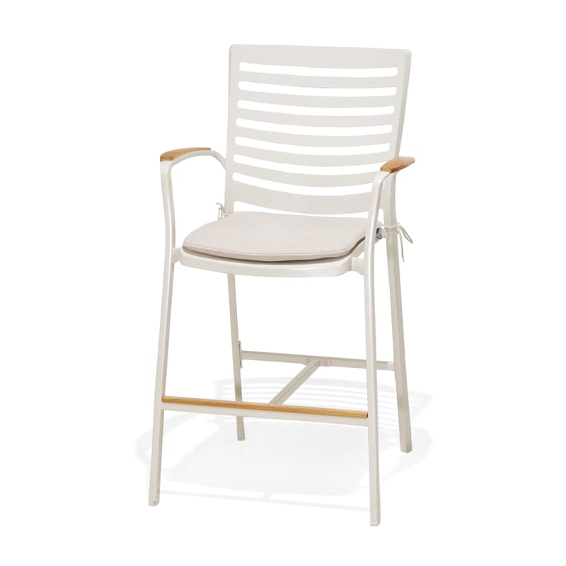 Portals Barsett bord + 4 barstoler - Lys Ecru/Korallsand - Hagemøbler & utemiljø - Stoler & Lenestoler - Barstoler utendørs