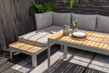 Portals Modulsett 2× 2-seter sofaer + sofabord - Korallsand - Hagemøbler & utemiljø - Hagegruppe - Sofagruppe utendørs