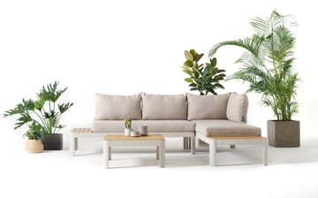 Portals Modulsett 2× 2-seter sofaer + sofabord - Korallsand - Hagemøbler & utemiljø - Hagegruppe - Sofagruppe utendørs