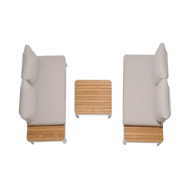 Portals Modulsett 2× 2-seter sofaer + sofabord - Korallsand - Hagemøbler & utemiljø - Hagegruppe - Sofagruppe utendørs